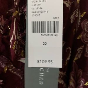 Lane Bryant Wine colored floral maxi dress